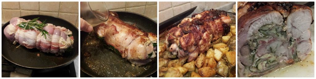 gefüllte Kaninchenrolle