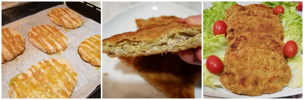 Hähnchenschnitzel und gebackener Endivie