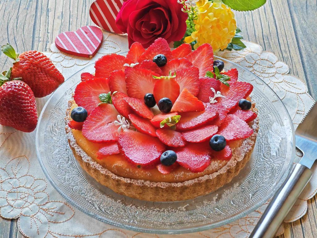 Erdbeertorte mit Creme