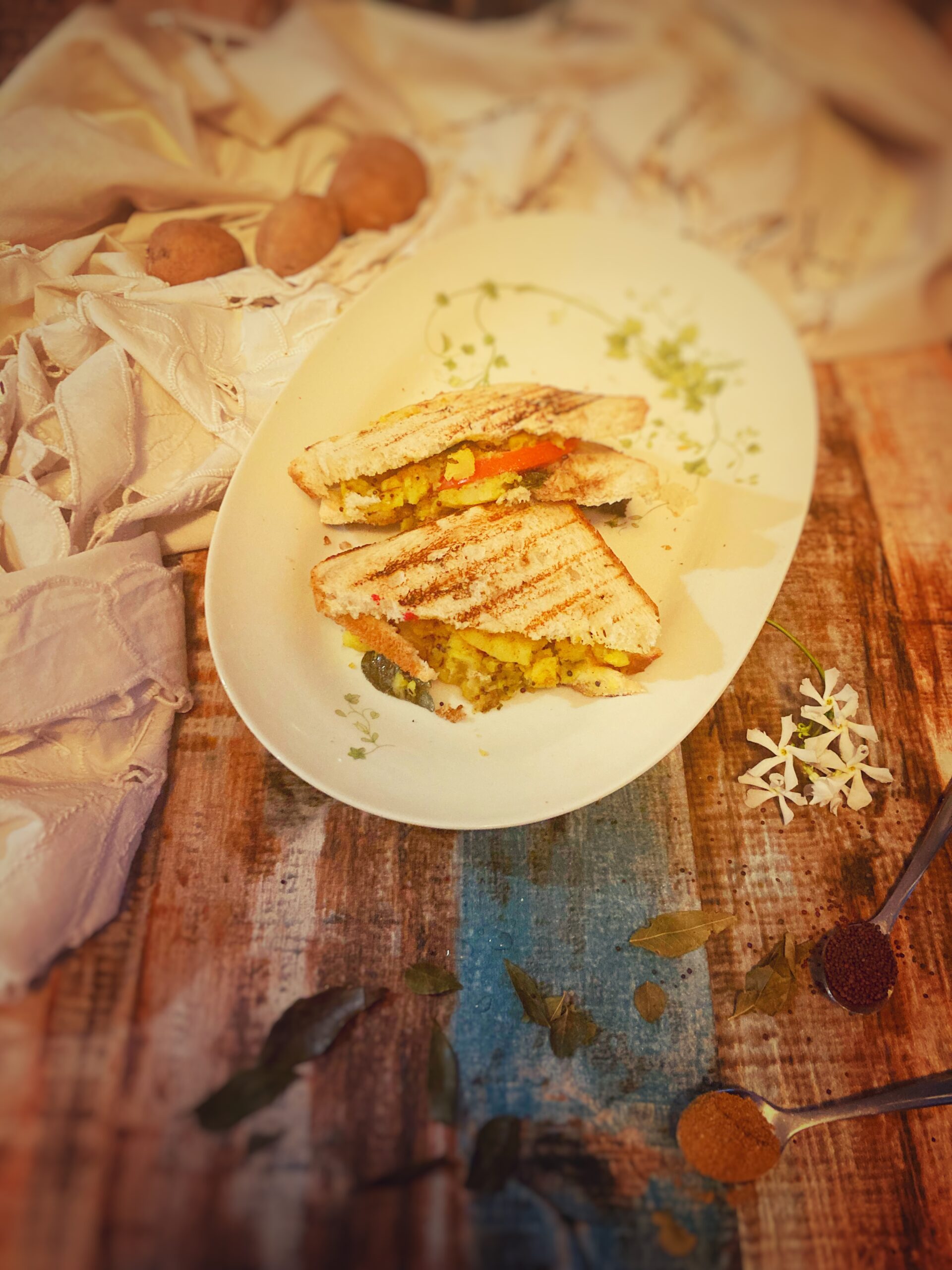 Bombay Masala Toast Sandwich