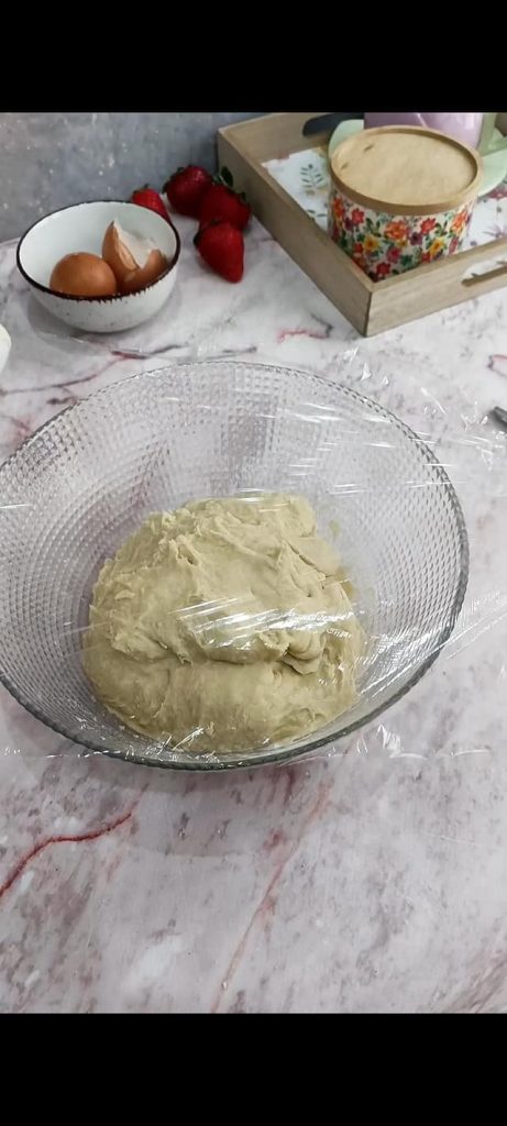 Teig zum Aufgehen gelassen