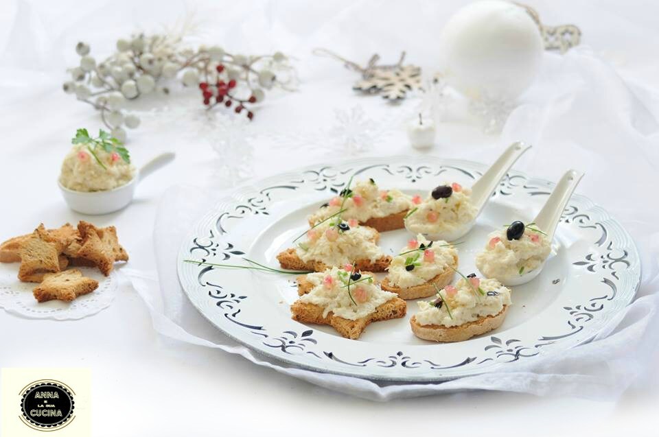 Crostini mit cremigem Stockfisch