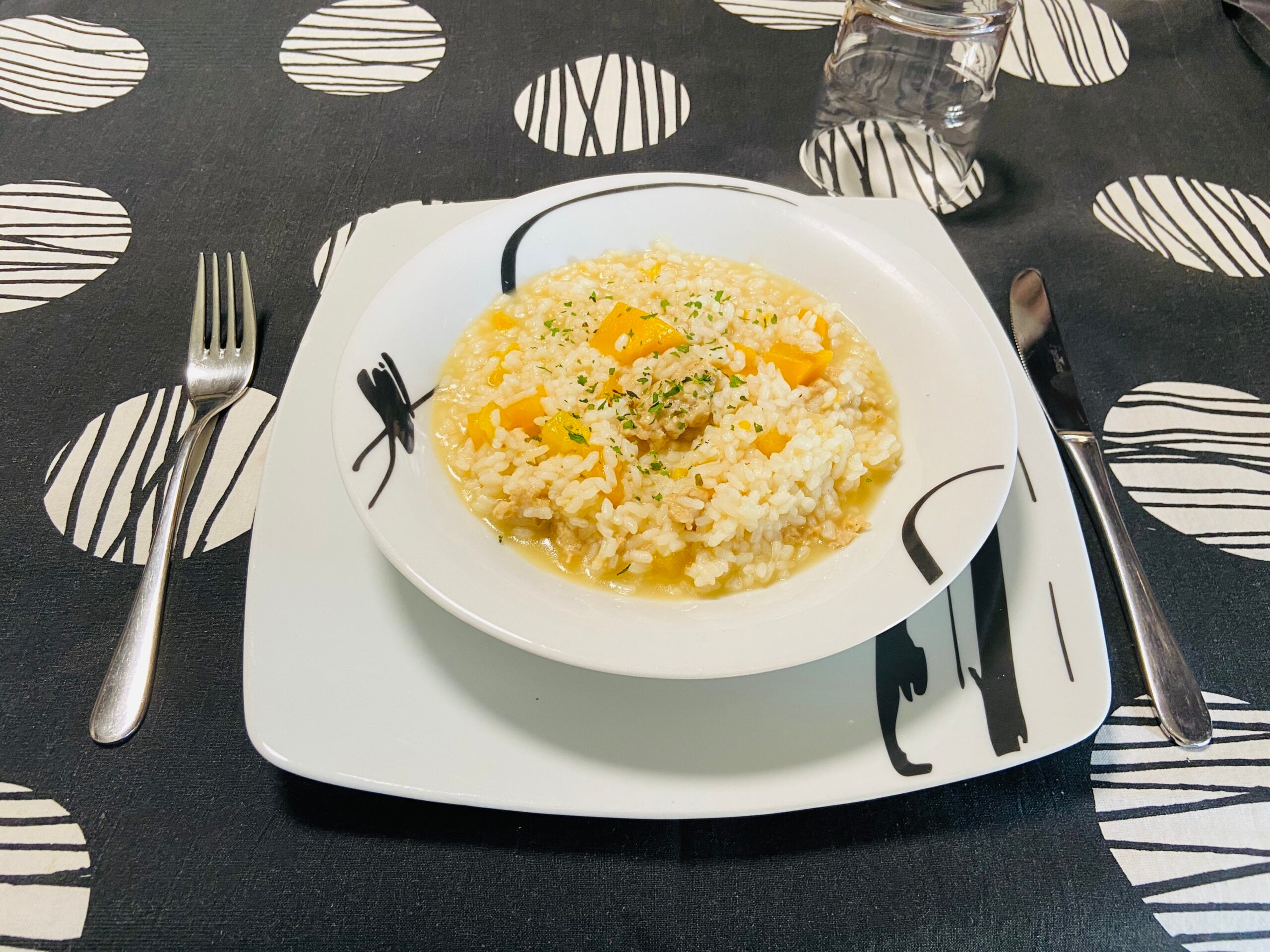 Risotto mit Kürbis und Wurst