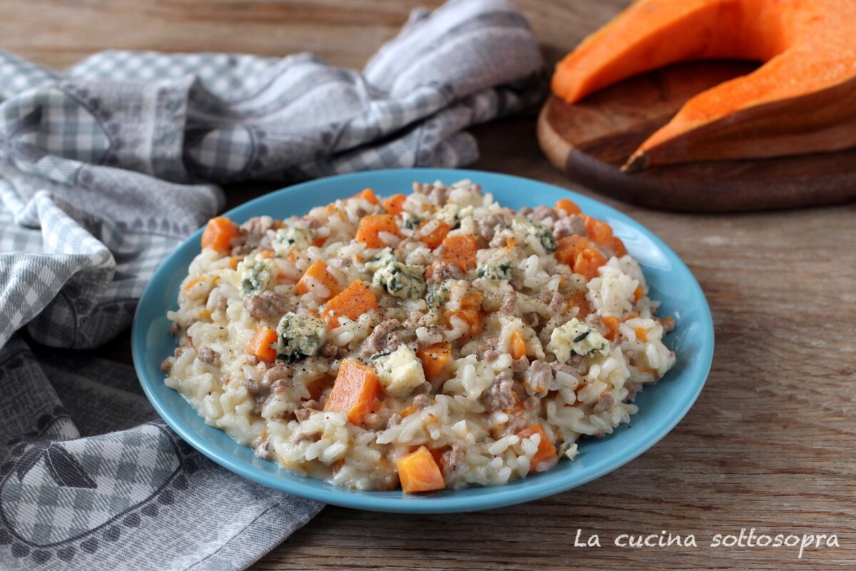 Risotto mit Kürbis und Gorgonzola