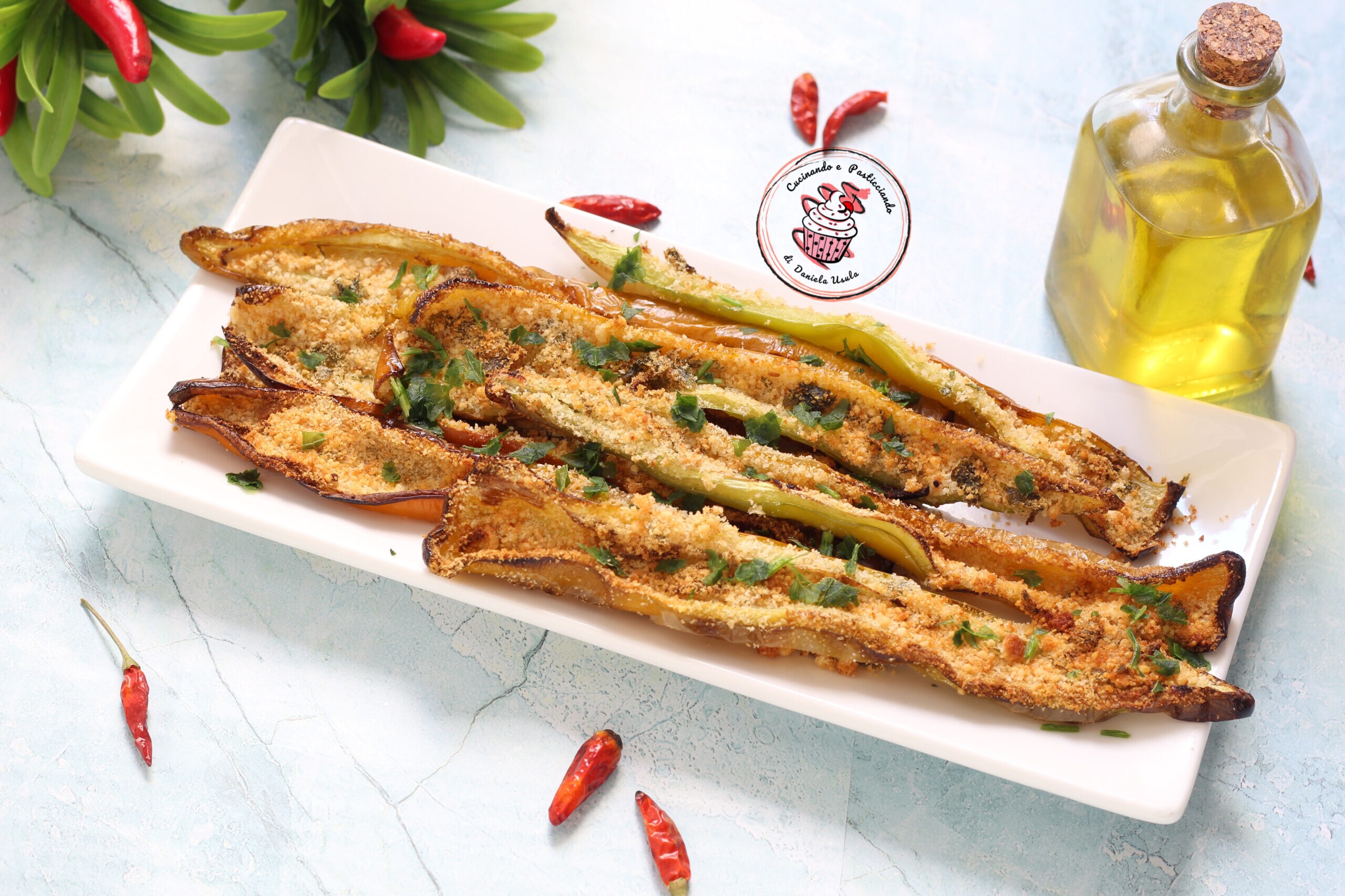 Gratinierte Paprika in der Heißluftfritteuse