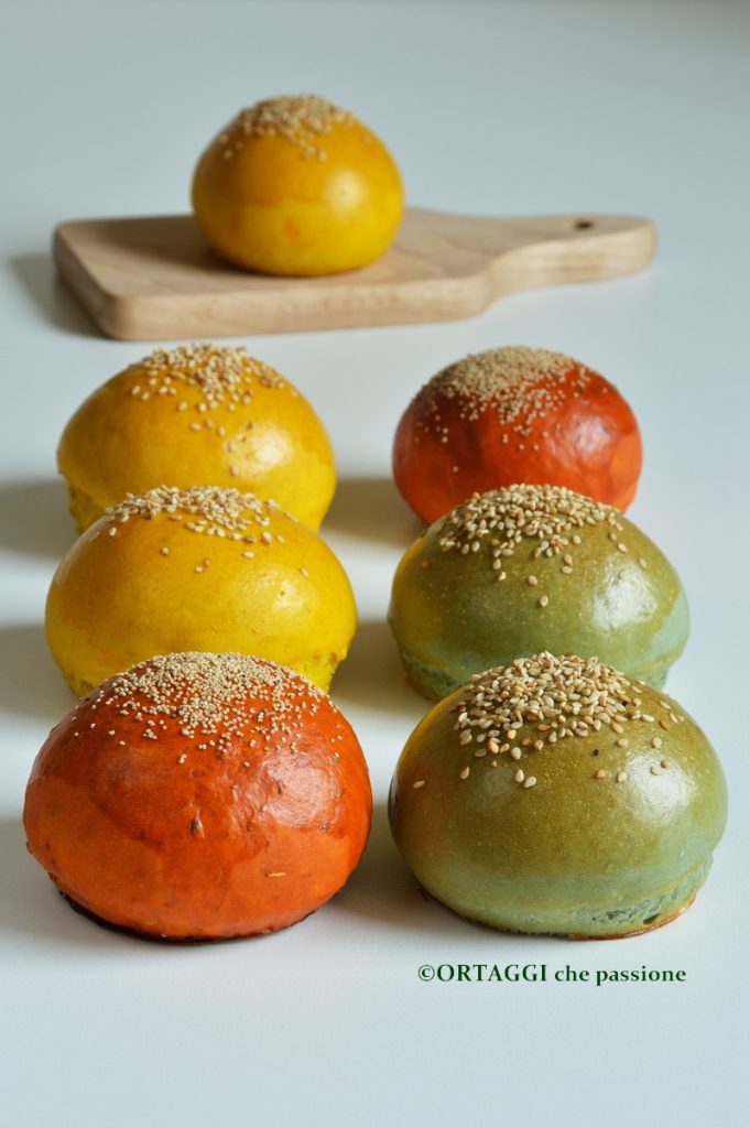 Bunte Hamburgerbrötchen