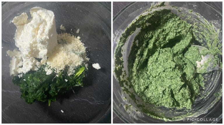 Ricotta und Spinat