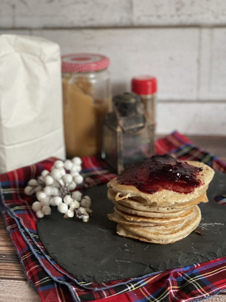 gewürzte Pfannkuchen mit Überschuss