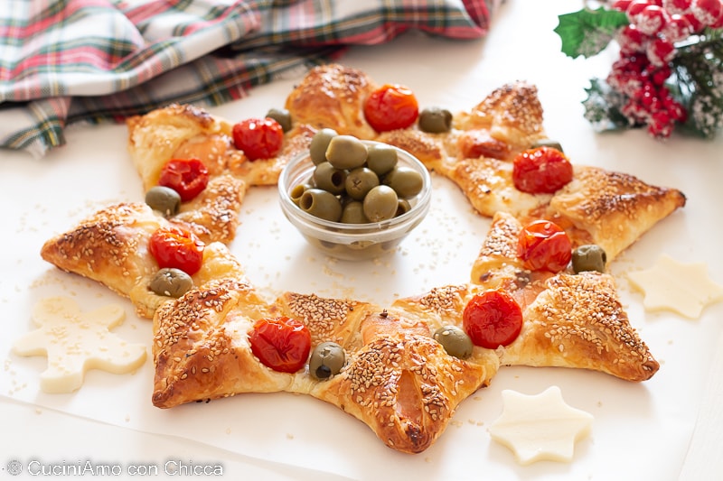 Blätterteigstern mit Lachs und Philadelphia