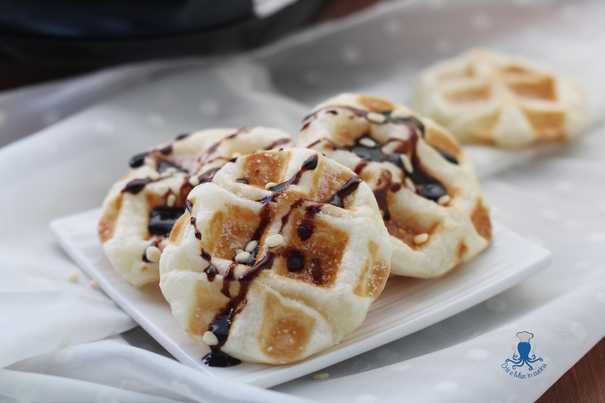 Blätterteigwaffeln, einfaches und schnelles Rezept.