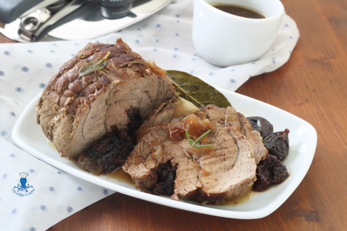 Braten mit Pflaumen im Schnellkochtopf