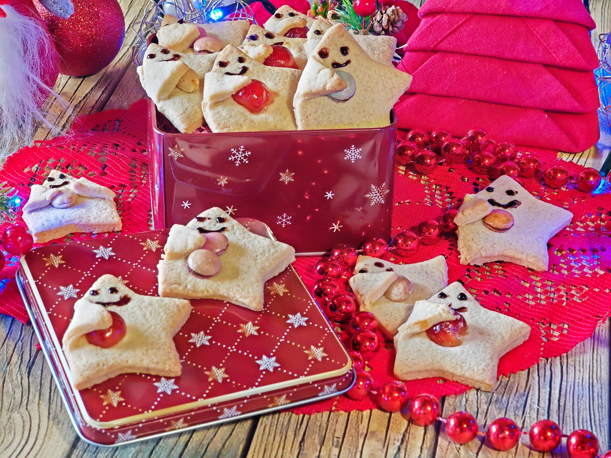 Weihnachtsstern-Plätzchen