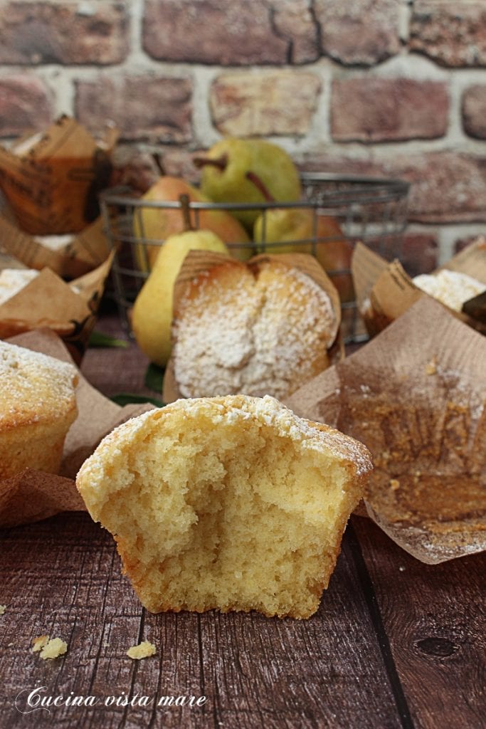 Birnen-Muffins Küche mit Meeresblick