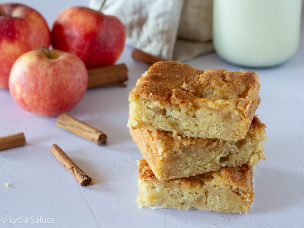 blondies mit äpfeln