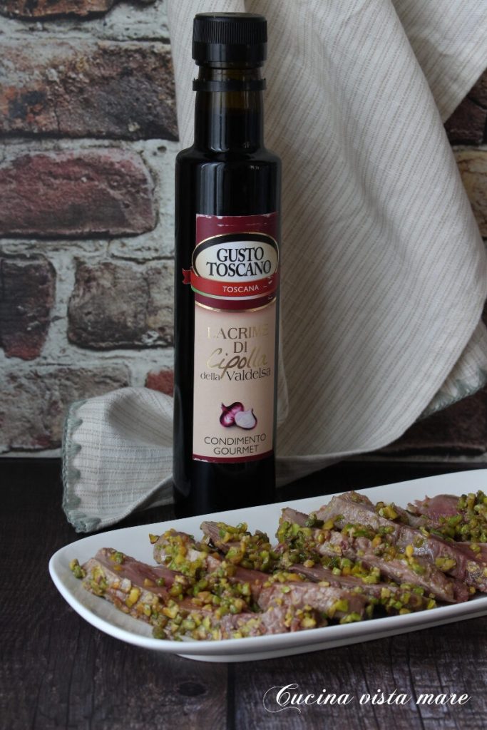 Braten in Pistazienkruste Küche mit Meerblick