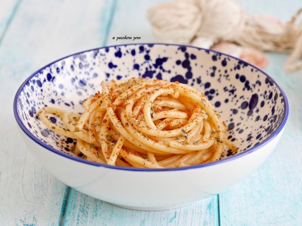 Bucatini mit Thunfisch-Bottarga und Oregano