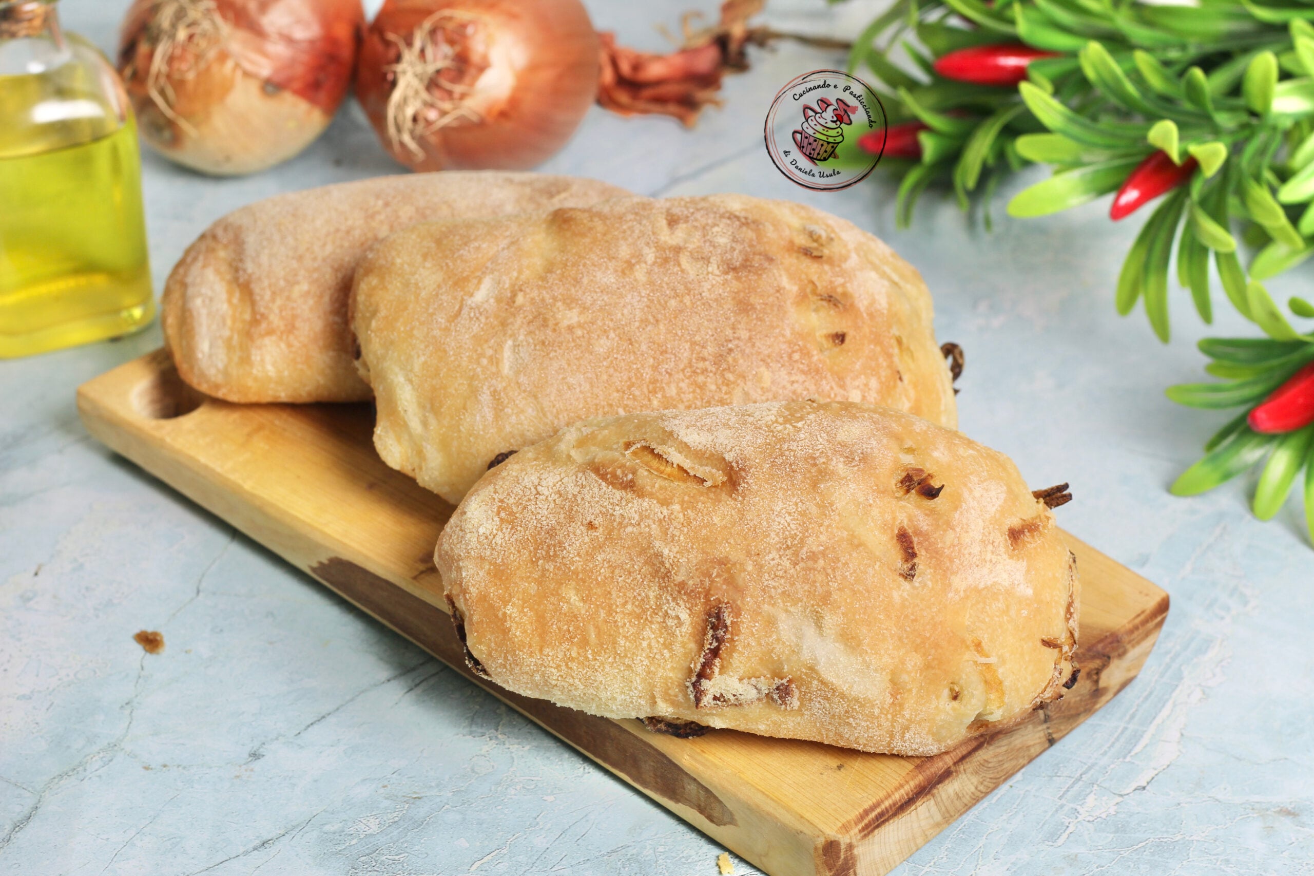 Brot mit Zwiebeln und Sauerteig