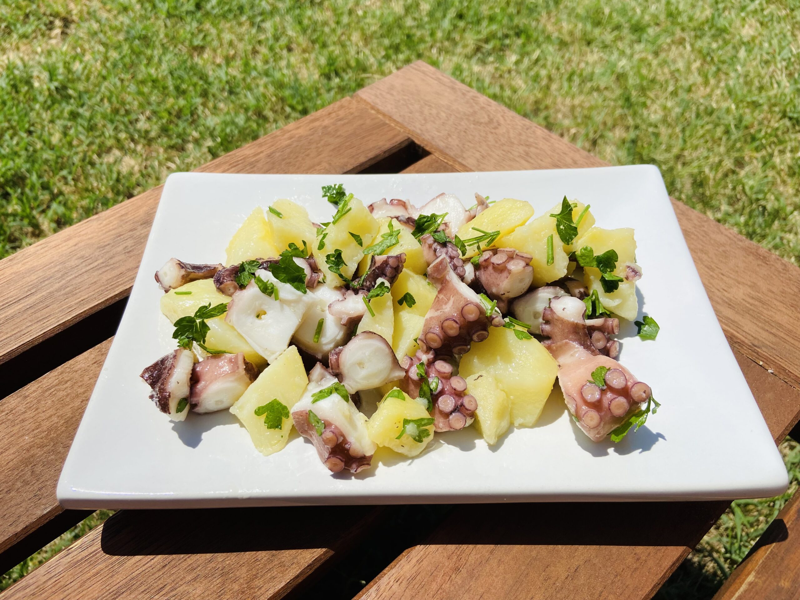 Oktopus- und Kartoffelsalat