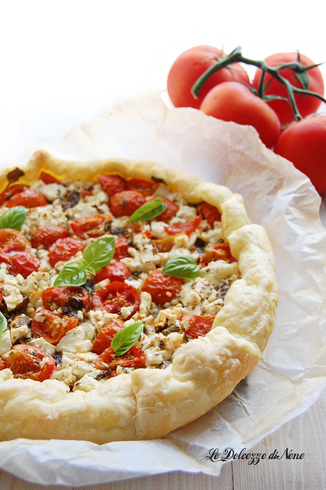 feta-käse-kuchen mit kirschTomaten