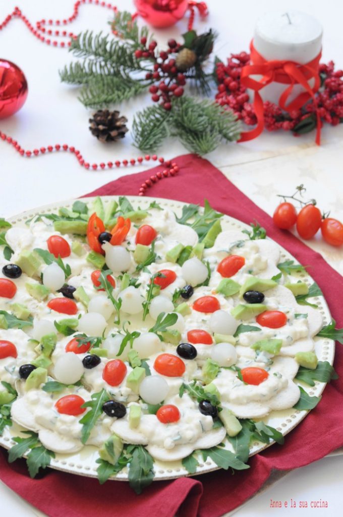 Weihnachts-Kranz aus Canapés