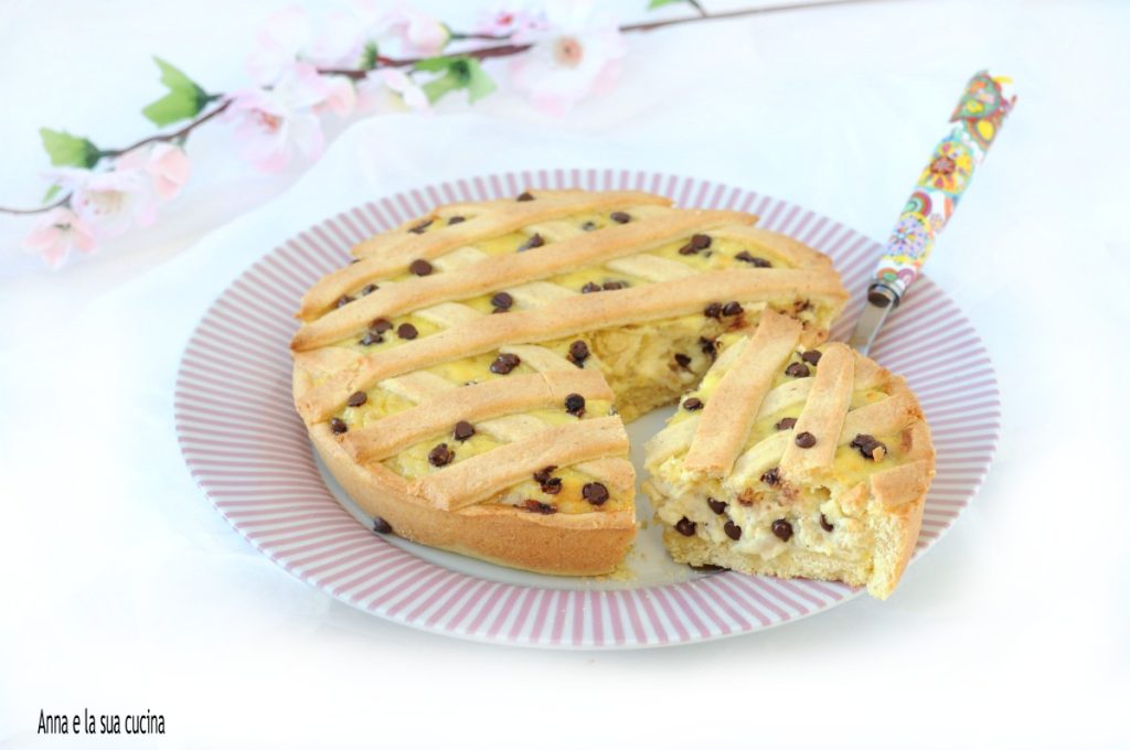 Mürbeteigkuchen mit Ricotta, Schokolade und Zimt