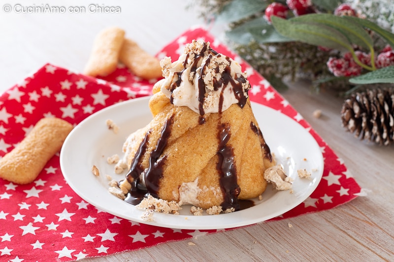 Dessert mit Nougat und Schokolade