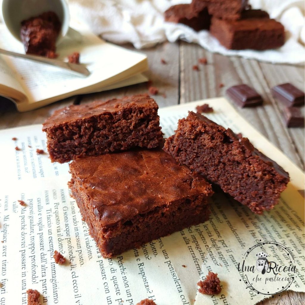 Detail Brownies mit Milchschokolade