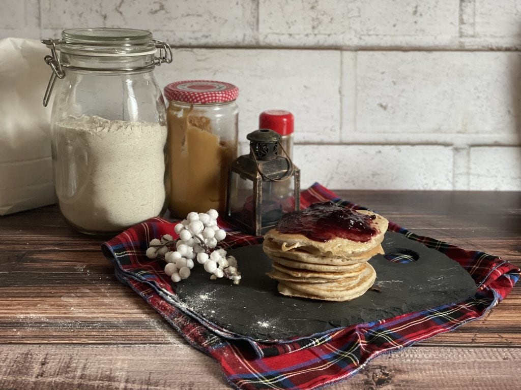gewürzte Pfannkuchen mit Überschuss