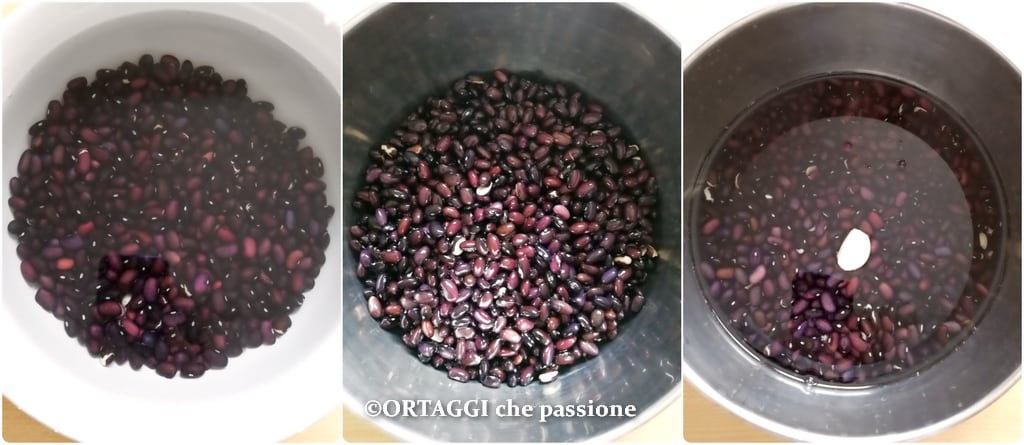 EINWEICHEN und ANFANG KOCHEN schwarze Bohnen in Soße ORTAGGI che passione