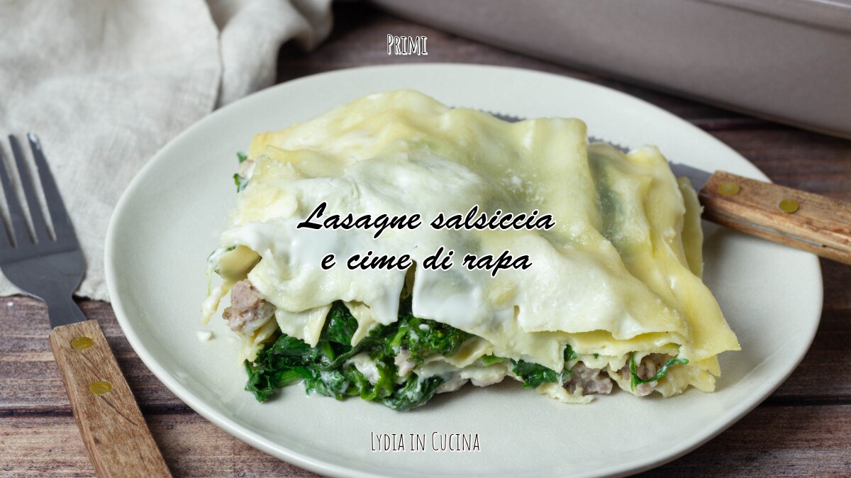 Lasagne mit Wurst und Stängelkohl