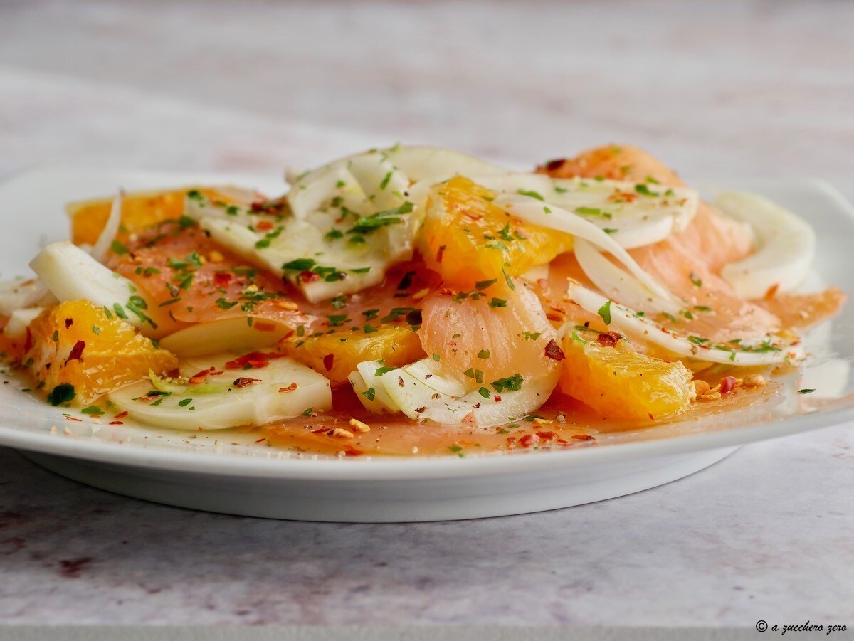 Fenchel- und Orangensalat mit Lachs