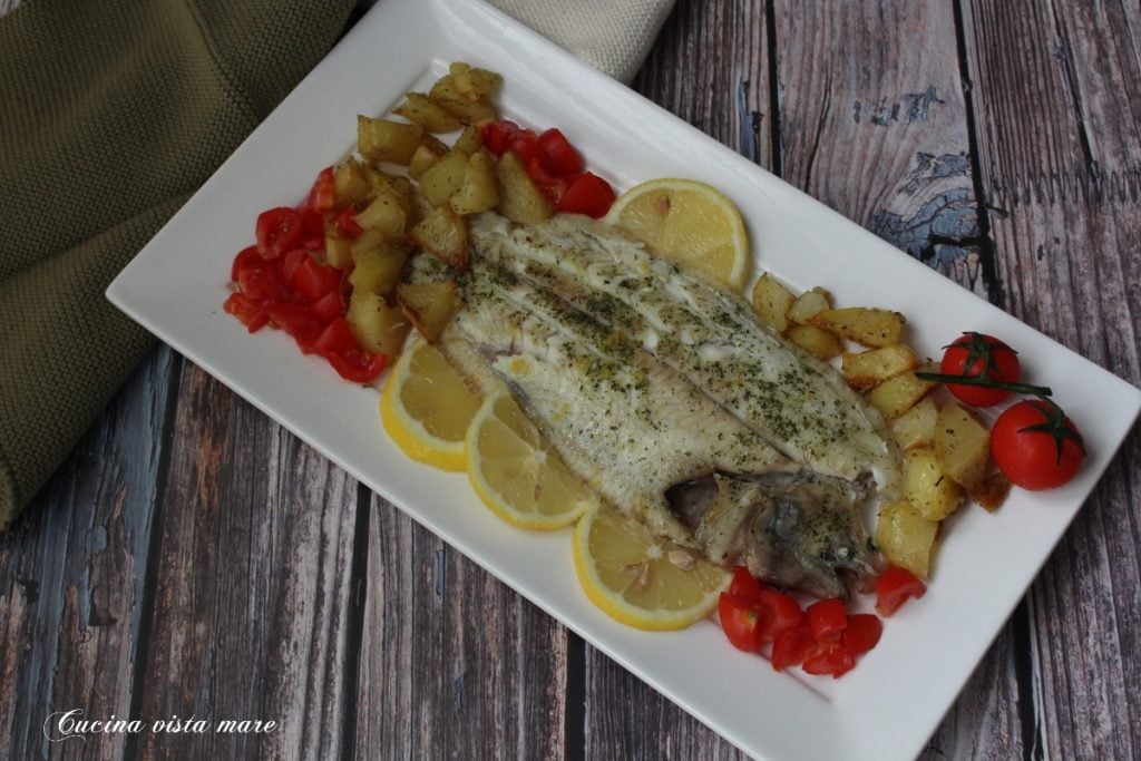 Flunder im Ofen Küche mit Meerblick