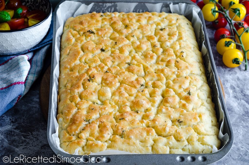 Focaccia ohne Teig, hoch hydriert