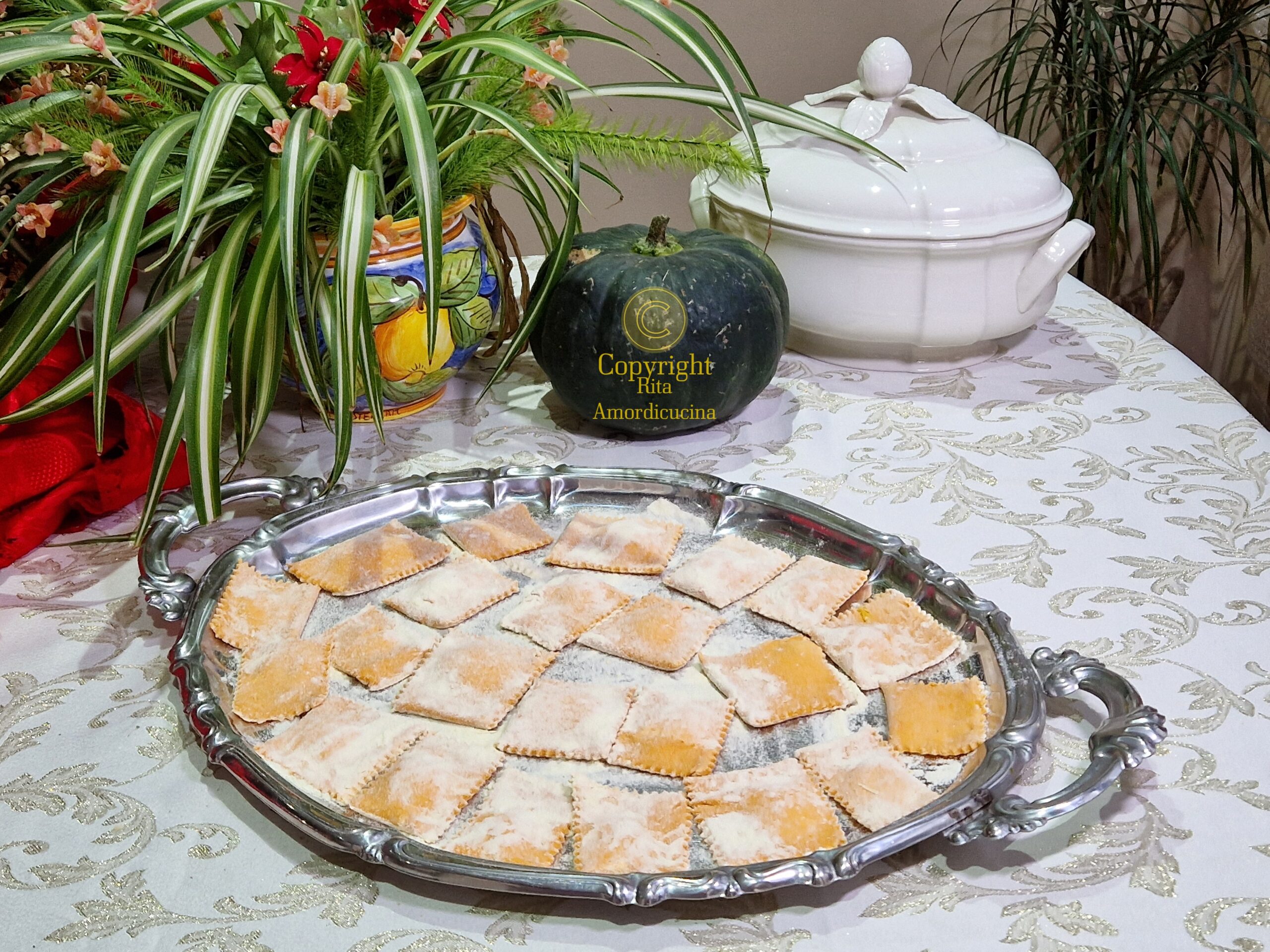 Kürbisravioli ohne Ei