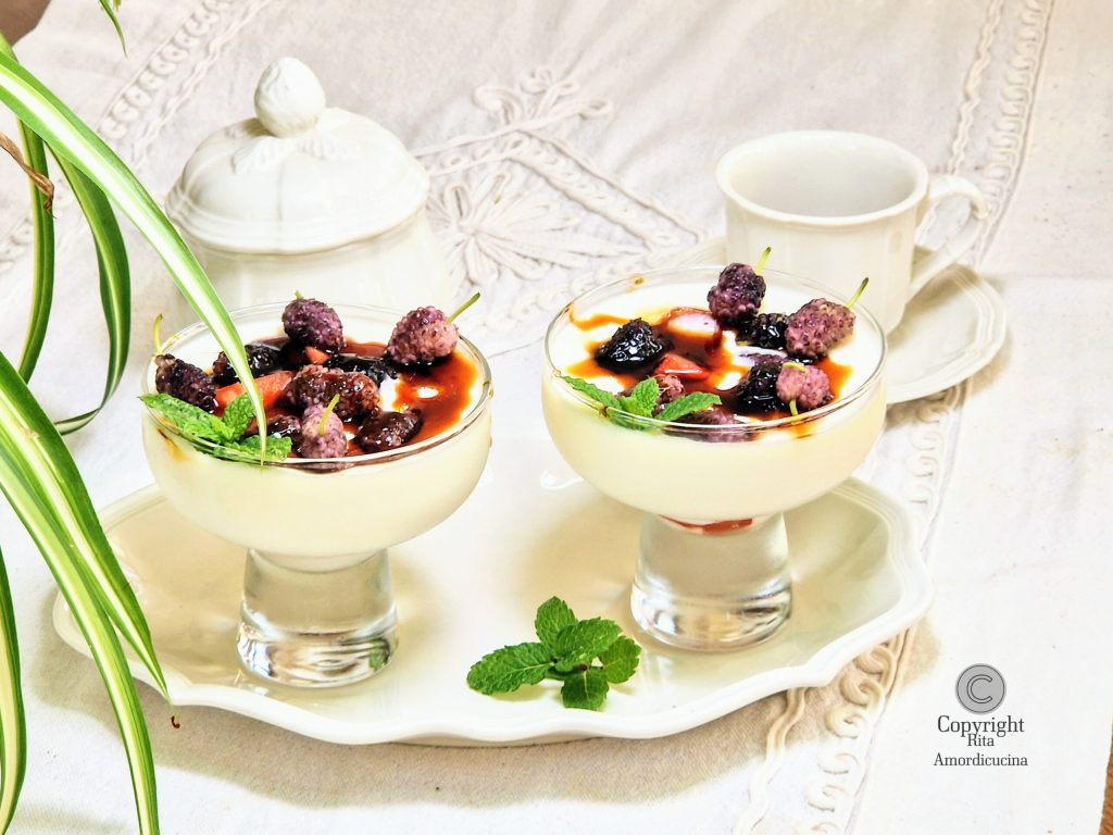 Panna Cotta mit Früchten