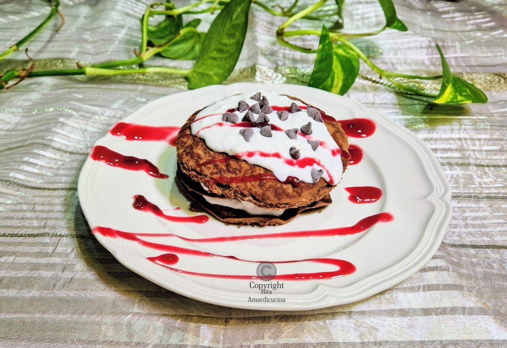 Protein-Pfannkuchen mit Hafer und Schokolade