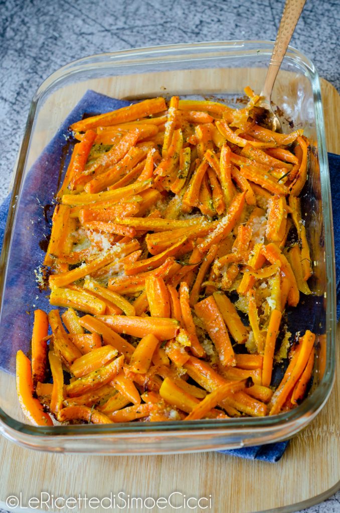Gebackene Karotten mit Parmesan