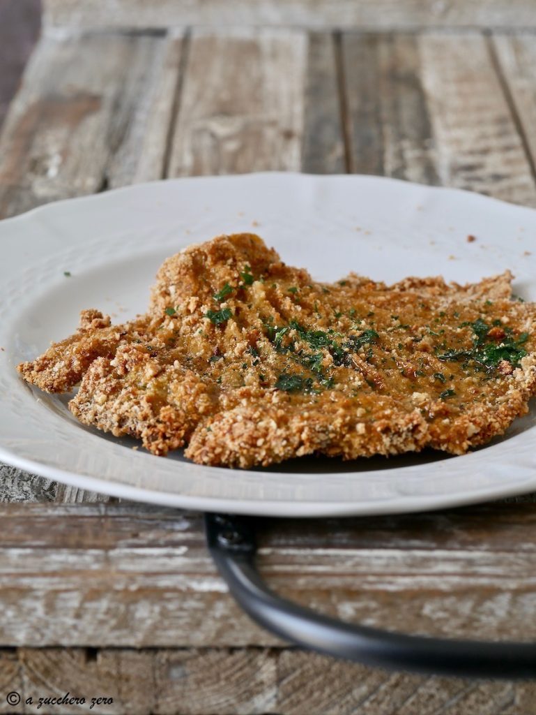 Gebackene Pleurotus Pilzschnitzel