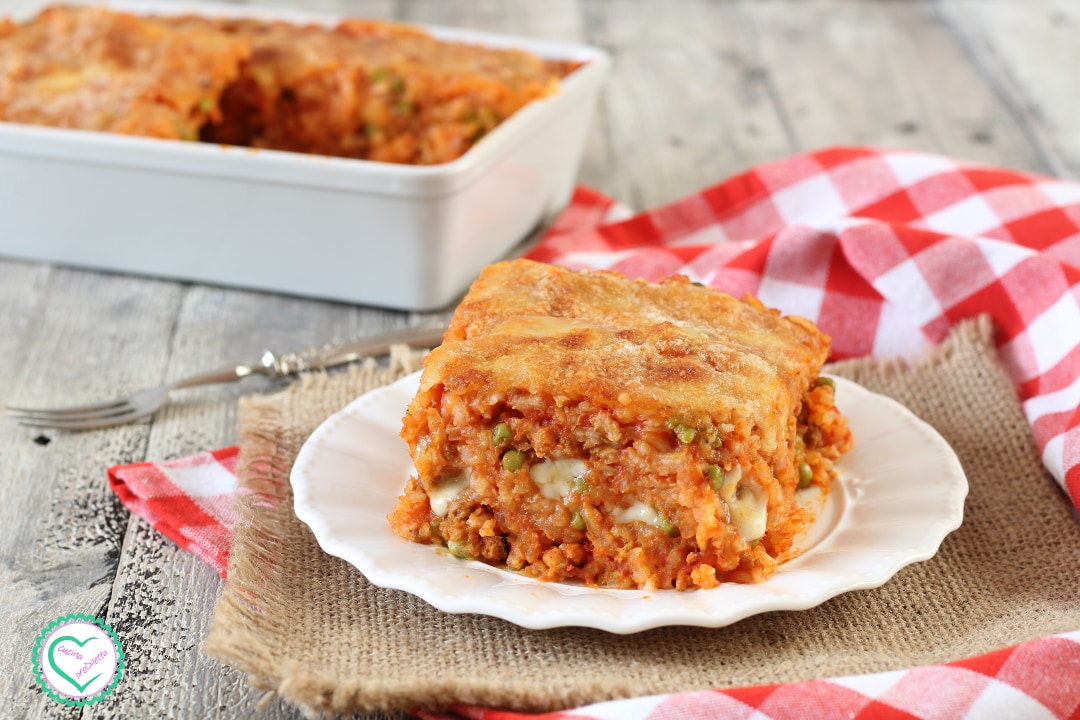 Gebackener Reis mit Ragù