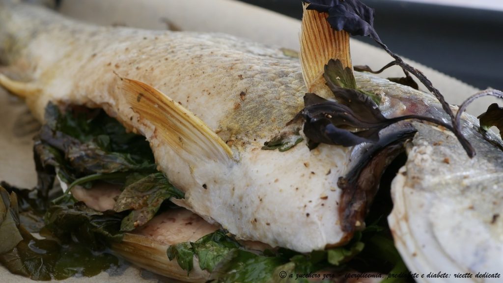 Gebackener Umbrina-Fisch