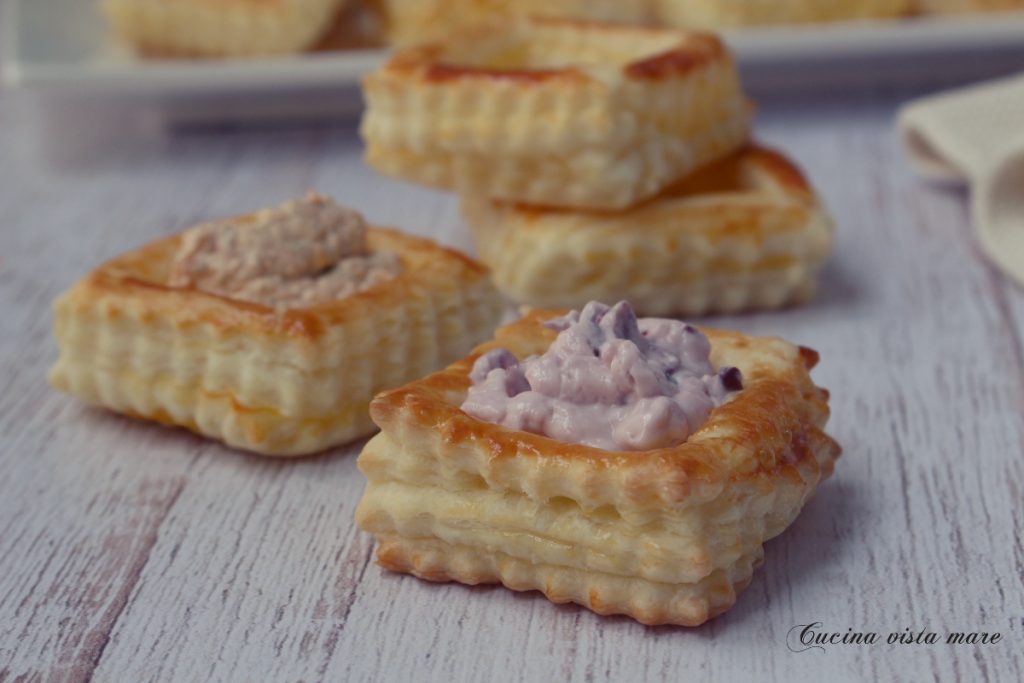 Gefüllte Vol-au-vent Küche mit Meerblick