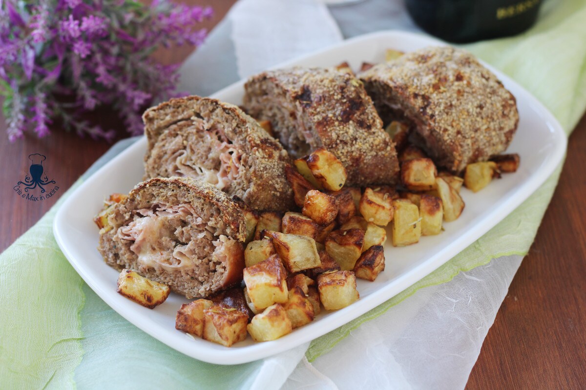 Gefüllter Hackbraten in der Heißluftfritteuse