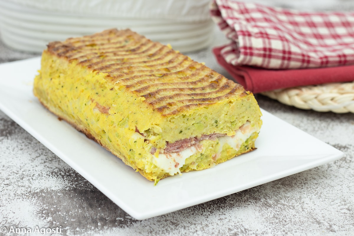 Gefüllter Zucchini-Flan