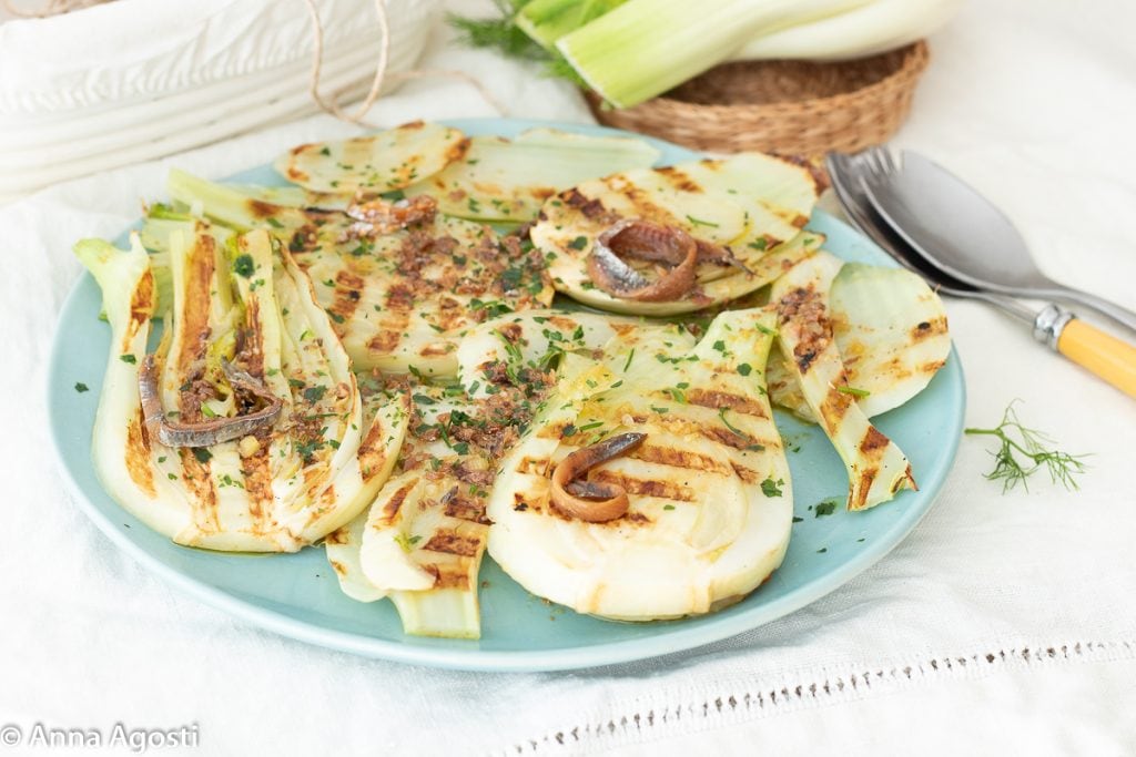 Gegrillter Fenchel mit Sardellensauce