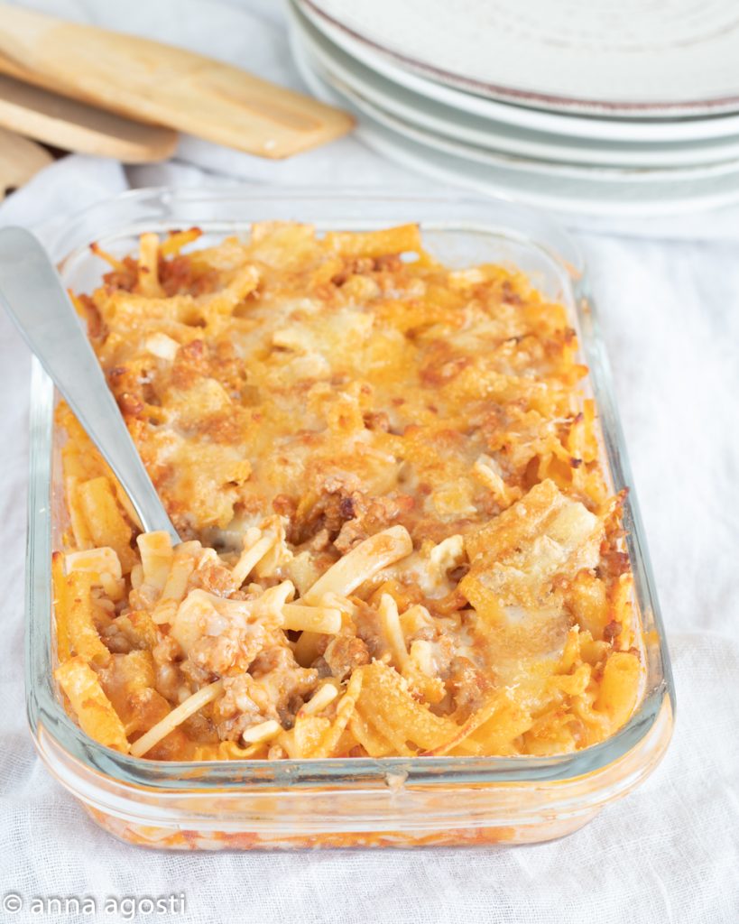 Gemischte Pasta überbacken mit Ragù
