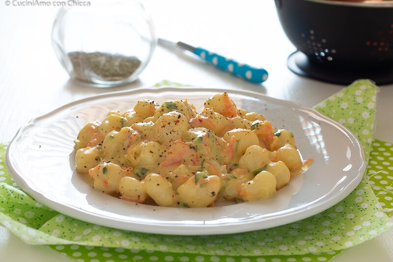 Gnocchi mit Zucchini und Karotten