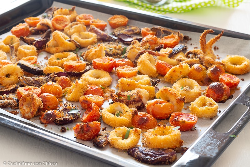 Gratinierte Tintenfische mit Kirschtomaten