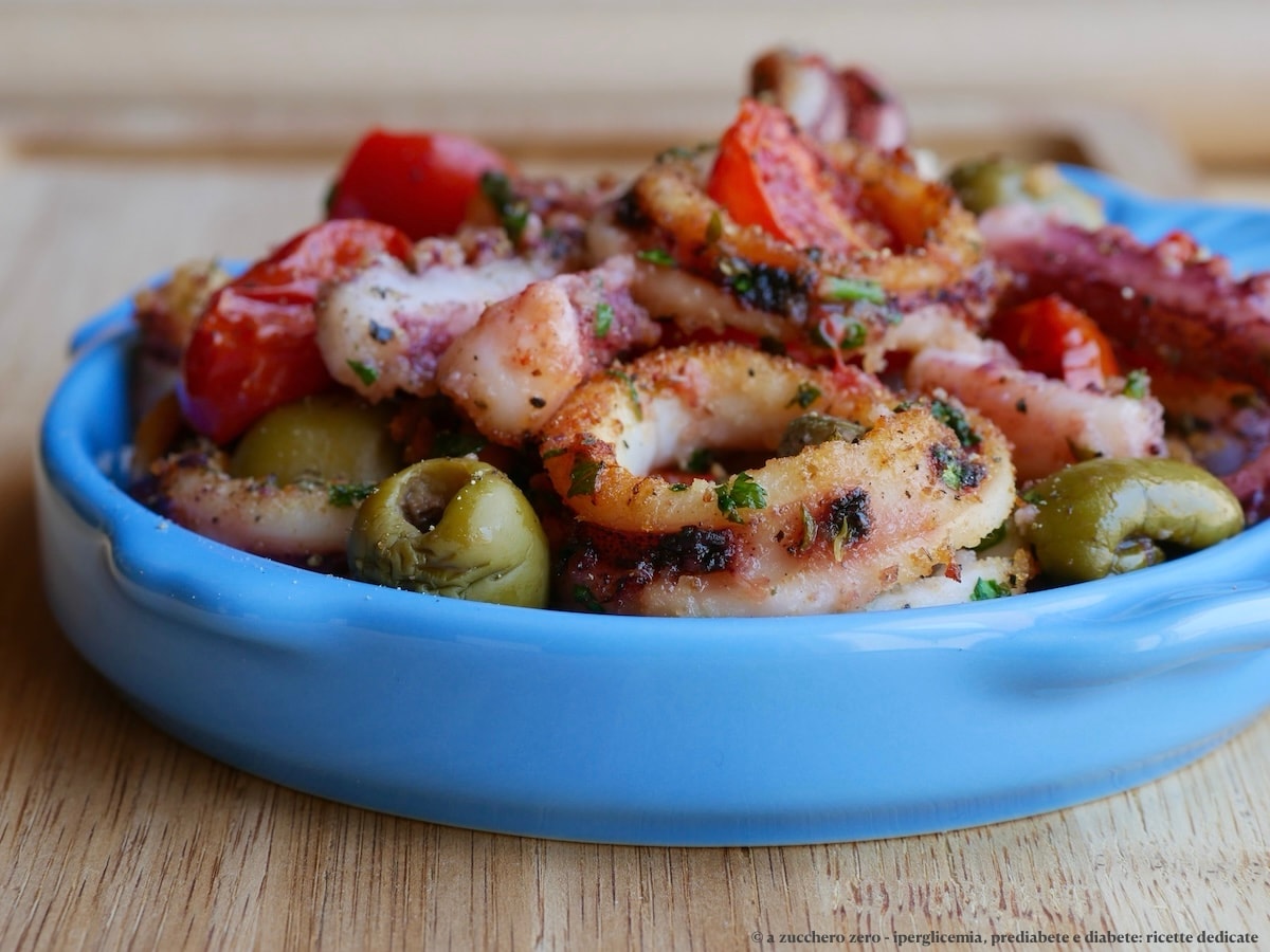 Gratinierte Tintenfische mit Tomaten in der Heißluftfritteuse