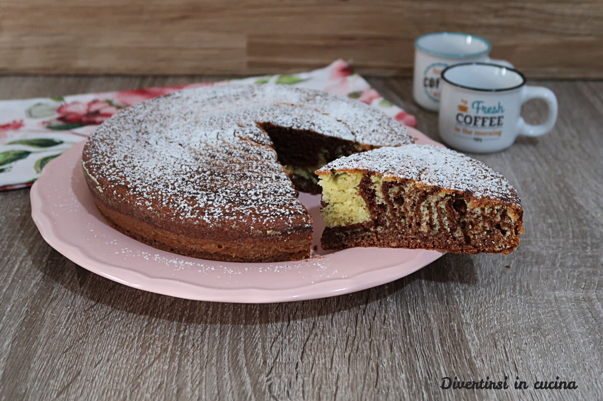 Griechischer Joghurt Zweifarbiger Kuchen
