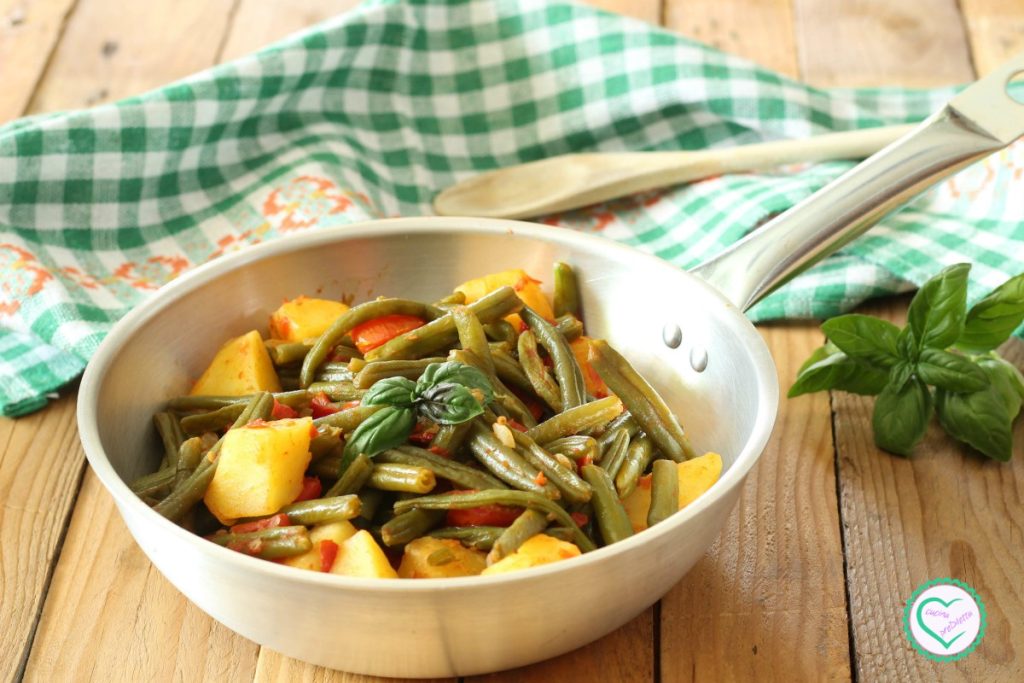 Rezept Grüne Bohnen und Kartoffeln in Tomatensoße
